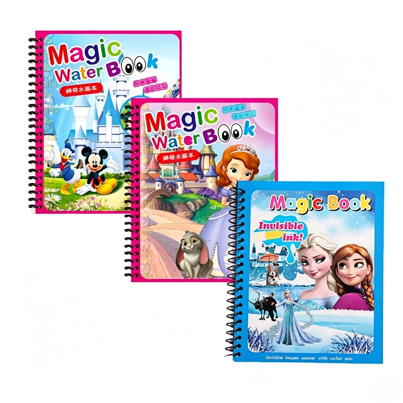 Reusable Water Magic Coloring Book - Cartoon-Wassermalerei-Zeichenspielzeug-Set Graffiti Anime Aquarell-Magiebuch DIY Geburtstagsgeschenk