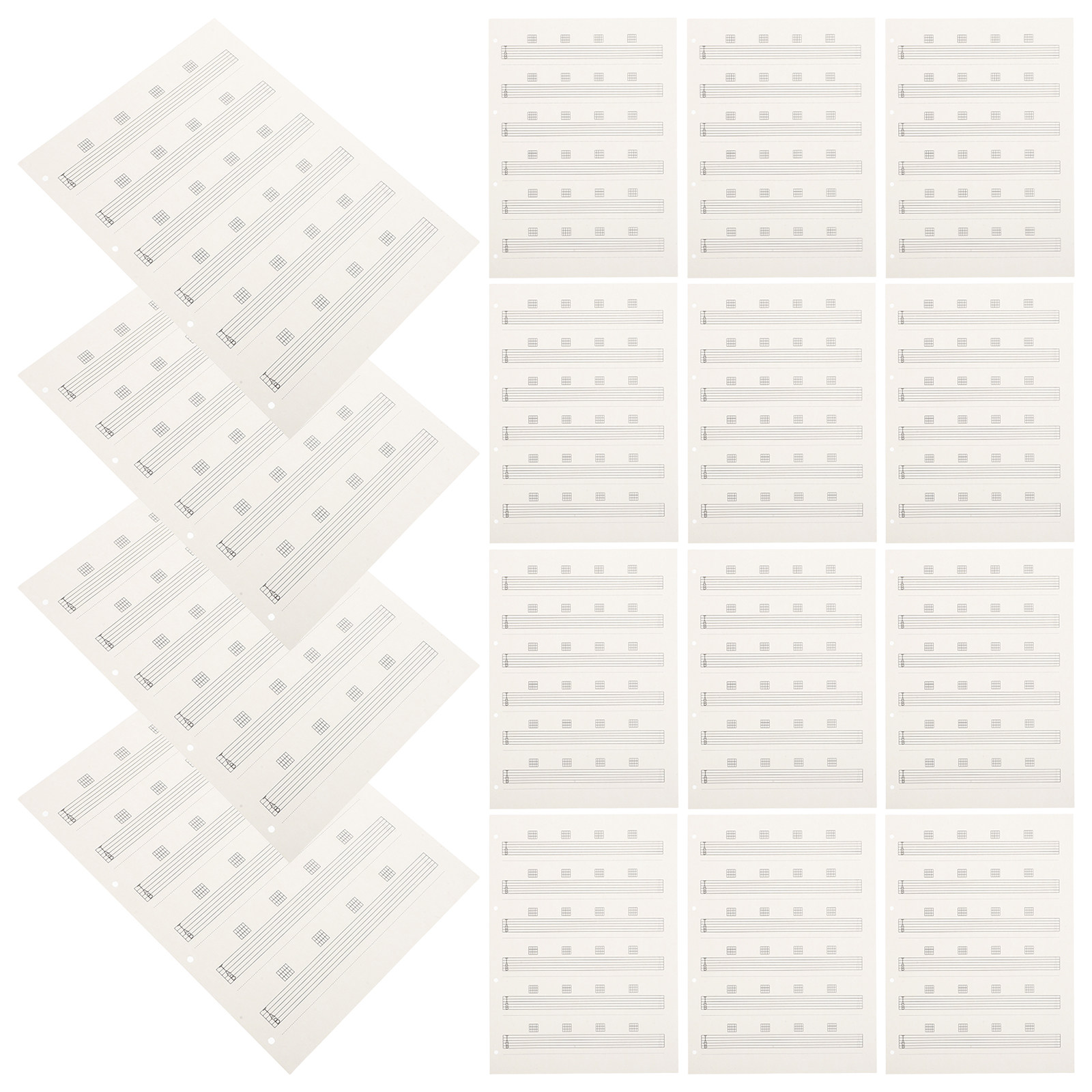 Blank Sheet Music Notebook - 85 Stück tragbare, leere Notenblätter für