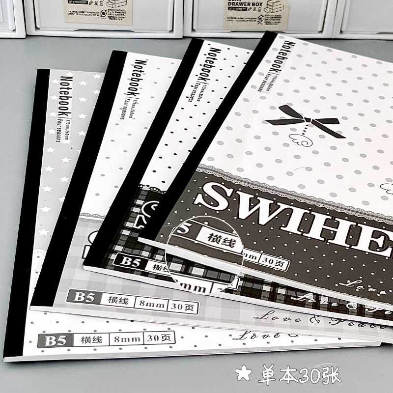 4er-Pack Schwarz-Weiß Engel B5 – Blank Sheet Music Notebook Bewertung und Preis