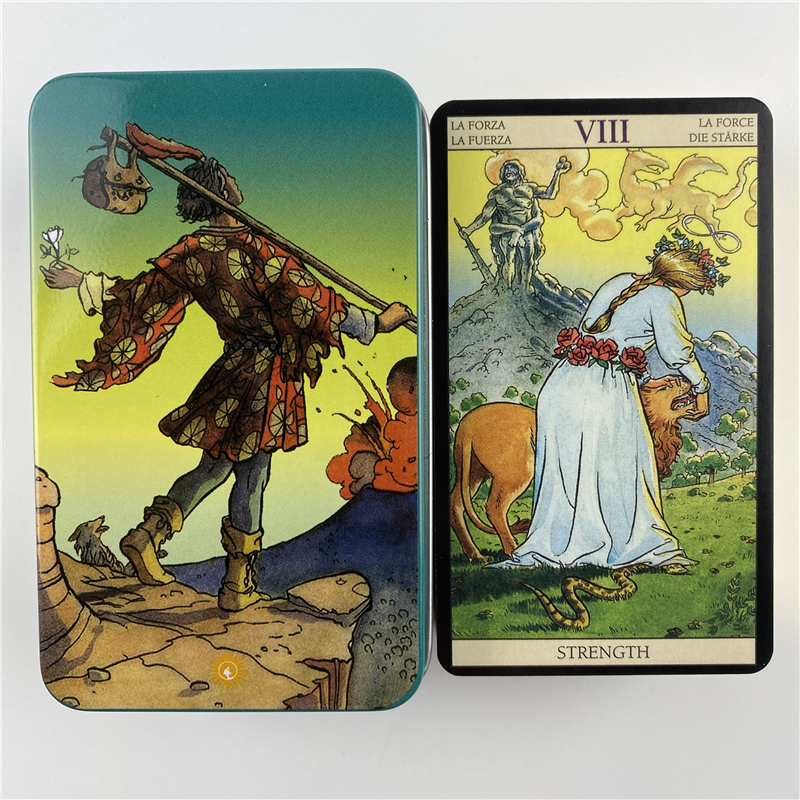 Metal Box Gilded Edition Back  – Tarot Deck With Guidebook Bewertung und Preis